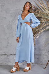 Rhythm Time Maxi Dress Blue