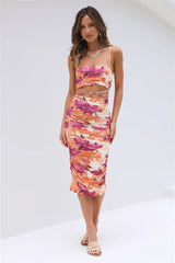 See Your Smile Midi Dress Orange