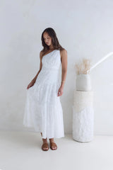 Snowy Mountain Maxi Dress White