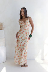 Glimmer Glide Maxi Dress Orange