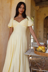 Force of Habit Midi Dress Yellow