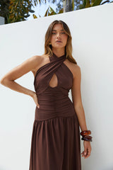 Mocha Moments Maxi Dress Brown