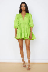HELLO MOLLY Sweetest Treat Mini Dress Lime