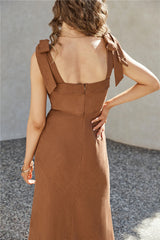 Daphne Maxi Dress Brown