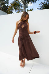 Mocha Moments Maxi Dress Brown