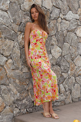 Water Lilies Maxi Dress Orange