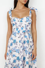 On The Roof Midi Dress Blue