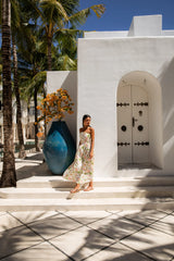 FORTUNATE ONE Bellissima Strapless Maxi Dress Pink