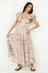 Celestial Paradise Maxi Dress Beige