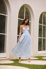 Painted Skies Maxi Dress Blue
