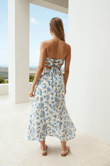 Cornflower Blooms Maxi Dress Blue
