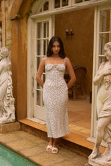 Sweet Serenity Floral Midi Dress Cream