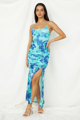 Deep Sea Dive Maxi Dress Blue