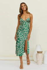 Climbing Vines Maxi Dress Green