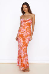 Blooming Sunshine Maxi Dress Orange