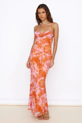 Blooming Sunshine Maxi Dress Orange