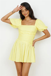 Time Again Dress Yellow