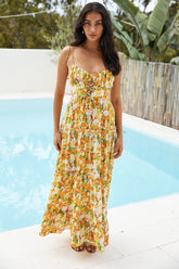 Raspberry Lemonade Maxi Dress Orange