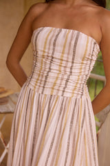 Ember and Ashes Strapless Maxi Brown