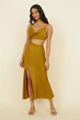 Artemis Midi Dress Brown