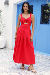 Cherry Kisses Maxi Dress Red