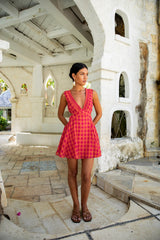 FORTUNATE ONE Sunset Picnic Mini Dress Pink