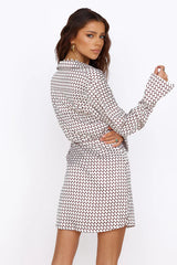 Mediterranean Glow Mini Dress Brown