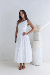 Snowy Mountain Maxi Dress White