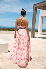 Sunset Soiree Maxi Dress Pink