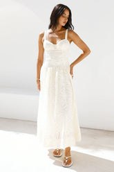 Enchanted Mist Maxi Dress Cream