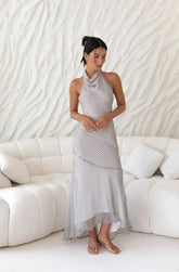 Tidal Wave Maxi Dress Brown