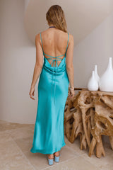 Old City Roads Maxi Dress Aquablue