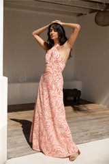 Under Shade Halter Maxi Dress Pink