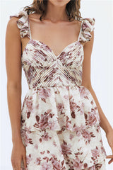 Florienne Tiered Midi Dress Mauve