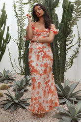 Wishing Well Maxi Dress Orange