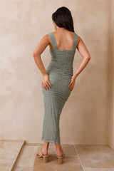 Think Of Me Mesh Maxi Dress Green