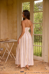 Ember and Ashes Strapless Maxi Brown