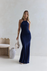 Sunbeam Drift Maxi Dress Navy