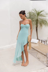 Love Affair Strapless Maxi Dress Sage