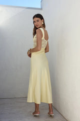 On A Cloud Lace Maxi Dress Yellow
