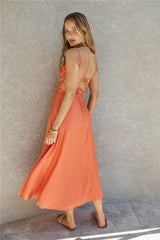 Best Dressed Maxi Dress Orange