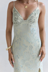 Far And Away Mesh Maxi Dress Sage