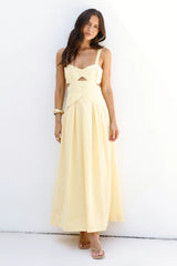 Wild Dahlia Maxi Dress Yellow