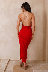 Caribbean Breeze Maxi Dress Red