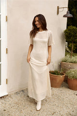 Cold Outside Knit Maxi Dress Beige