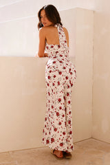 Romanticise Halter Maxi Dress Pink