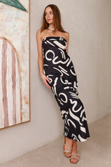 Check Me Out Strapless Maxi Dress Black