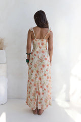 Glimmer Glide Maxi Dress Orange
