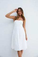 Celestial Midi Dress White