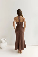 To The Dreamers Maxi Dress Brown